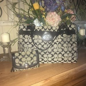 COACH Penelope Signature Turnlock Purse and Wallet